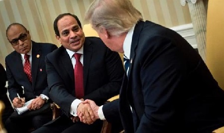 Le président égyptien Abdel Fattah al-Sissi et son homologue américain Donald Trump. ©Farsnews