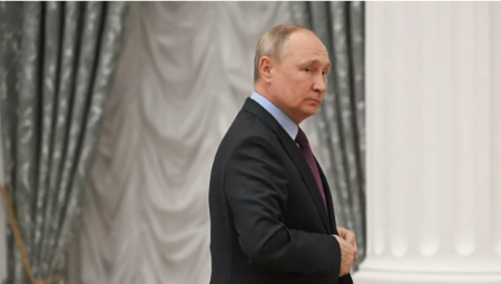 Le président russe Vladimir Poutine, lors de son allocution télévisée à Moscou