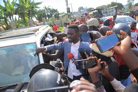 L’opposant et candidat à la présidentielle, Robert Kyagulanyi, alias Bobi Wine
