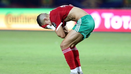Le Marocain Faycal Fajr, après l'élimination du Maroc de la CAN 2019. REUTERS/Suhaib Salem