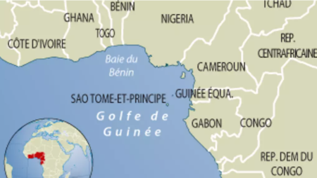 Le golfe de Guinée. -capture écran