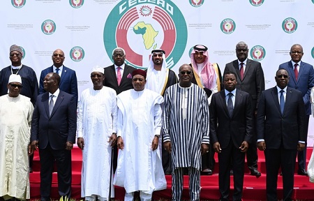 Les présidents des pays d'Afrique de l'Ouest lors du sommet de la Cédéao à Ouagadougou le 14 septembre 2019. — AFP