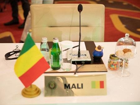 Le siège vide du représentant de la Guinée à la Cédéao, le 16 septembre 2021. (Image d'illustration) © NIPAH DENNIS/AFP