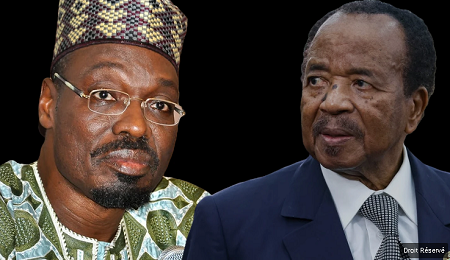Le candidat de l’opposition Issa Tchiroma Bakary et le président Paul Biya . Photo montage