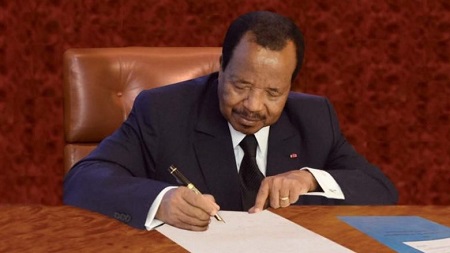 Paul Biya, président de la République du Cameroun, président en exercice de la Cemac