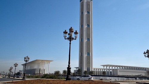 La Grande mosquée d'Alger et son minaret le plus haut du monde, le 14 avril 2019. © RYAD KRAMDI / AFP