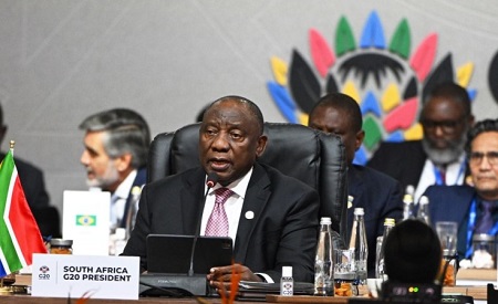 Pr&eacute;sident Cyril Ramaphosa : Remarques de cl&ocirc;ture lors du Sommet des dirigeants du G20 . Photo: Page Meta South African Government 