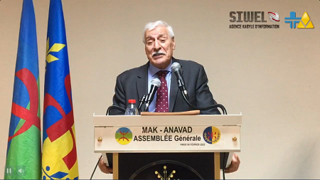 Le président du Gouvernement provisoire kabyle en exil (Anavad) et du Mouvement pour l’autodétermination de la Kabylie (MAK), Ferhat Mehenni