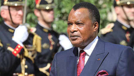 Le président Denis Sassou Nguesso lors de sa visite à Paris, le 3 septembre 2019. © Ludovic Marin, AFP