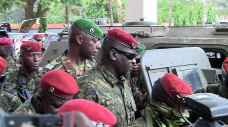 Le colonel Mamadi Doumbouya, l’homme fort de Conakry. Le 10 septembre 2021. REUTERS - SALIOU SAMB