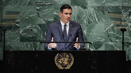  Le président espagnol, Pedro Sánchez, à l'Assemblée de l'ONU - Photo-ONU