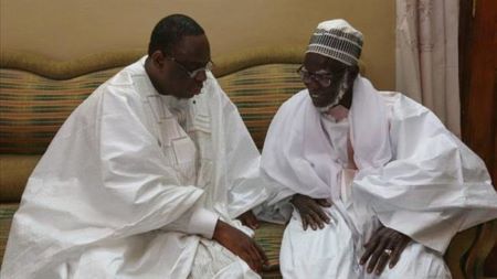Le président Macky SALL et le chef religieux Serigne Mountakha Bassirou Mbacké