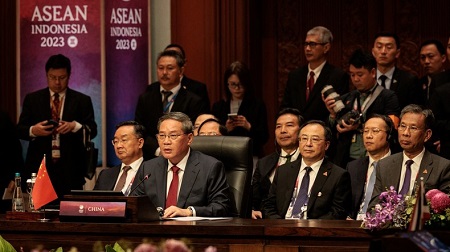 Le Premier ministre chinois Li Qiang au sommet de l'Asean. - AFP