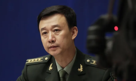 Le lieutenant-colonel Wu Qian, porte-parole du ministère chinois de la Défense
