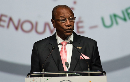 Le président guinéen, Alpha Condé ©FREDERICK FLORIN/AFP