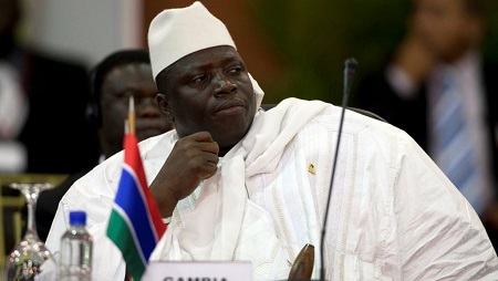 L'ex-président gambien Yahya Jammeh. © REUTERS/Carlos Garcia Rawlins/Files