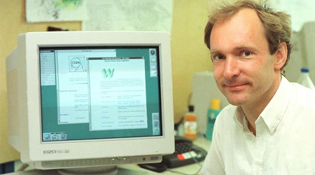 Le navigateur WorldWideWeb original de Tim Berners-Lee en 1993 © CERN