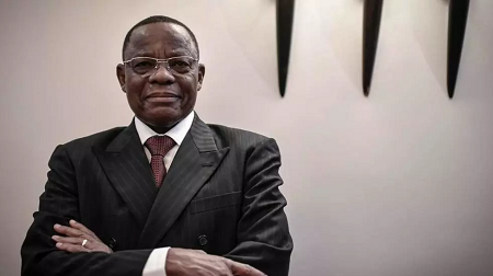 L’opposant camerounais Maurice Kamto, à Paris, le 30 janvier 2020. STEPHANE DE SAKUTIN / AFP