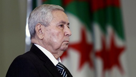 Le président algérien par interim Abdelkader Bensalah le 9 avril 2019. © REUTERS/Ramzi Boudina