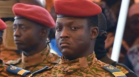 Le capitaine Ibrahim Traoré, président de la transition du Burkina Faso (image d'illustration).. Source-AFP