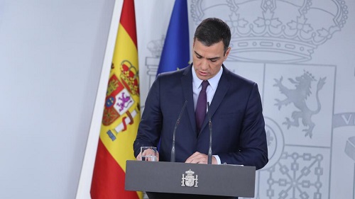  Le président du gouvernement espagnol, le socialiste Pedro Sanchez. /Photo prise le 15 février 2019 (Emilia Gutiérrez)