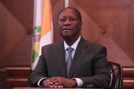 Alassane Ouattara, président de la République de Côte d'Ivoire