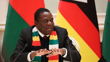 Le chef de l’Etat Emmerson Mnangagwa, qui a succédé à Robert Mugabe
