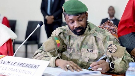 Le président de la Transition du Mali, Assimi Goïta 