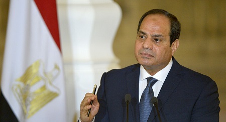 Le président égyptien , Abdel Fattah al-Sissi