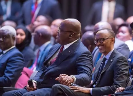 Les Présidents , Félix Tshisekedi et Paul Kagame