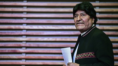 Evo Morales, ancien président bolivien (image d'illustration) © RONALDO SCHEMIDT Source: AFP    