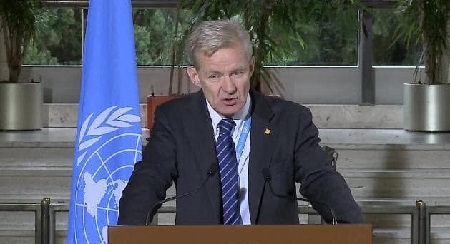Jan Egeland, le Conseiller spécial de l'Envoyé spécial de l'ONU pour la Syrie et Secrétaire général du Conseil norvégien pour les réfugiés,