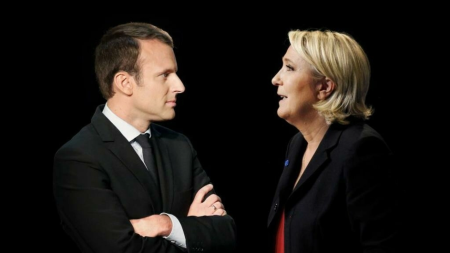 Comme en 2017, Emmanuel Macron et Marine Le Pen s'affronteront au second tour de l'élection présidentielle. REUTERS - Charles Platiau - Philippe Laurenson