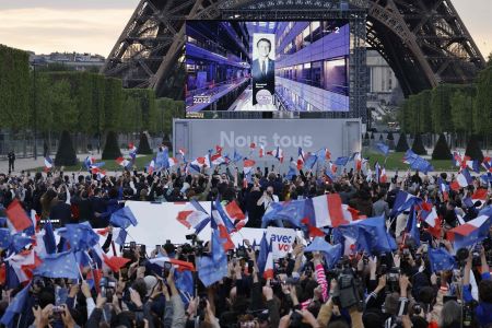 Emmanuel Macron est réélu président. © AFP