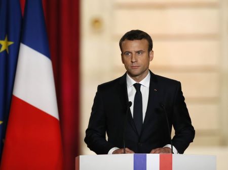  Le président Français Emmanuel Macron 
