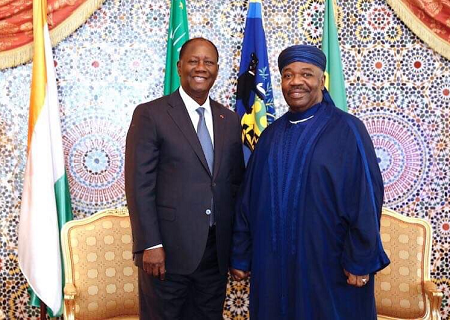 Ali Bongo a reçu, son homologue Alassane Dramane Ouattara 
