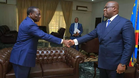 Le président Félix Tshisekedi (dr.) et le Premier ministre de RDC, Sylvestre Ilunga Ilunkamba. Présidence de la République démocratique du Congo
