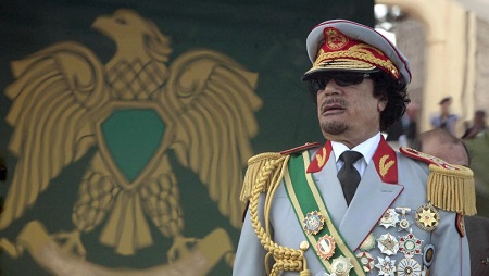 Mouammar Kadhafi à Tripoli, le 1er septembre 2011. © REUTERS/Zohra Bensemra/Files